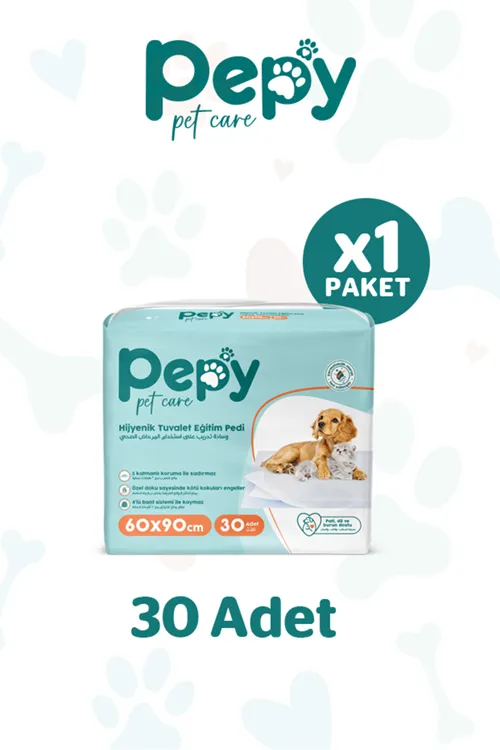 60x90 Hijyenik Tuvalet Eğitim Pedi 30'lu 1 Paket 30 Adet