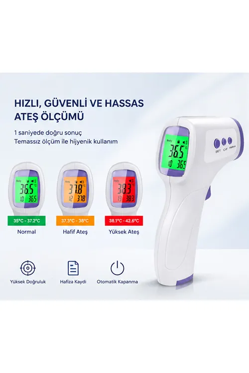 Life Net Medikal Temassız Alından Dijital Ölçer Termometre Temassız Ateş Ölçer