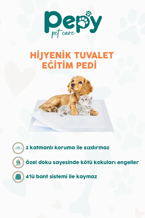 60x90 Hijyenik Tuvalet Eğitim Pedi 30'lu 1 Paket 30 Adet