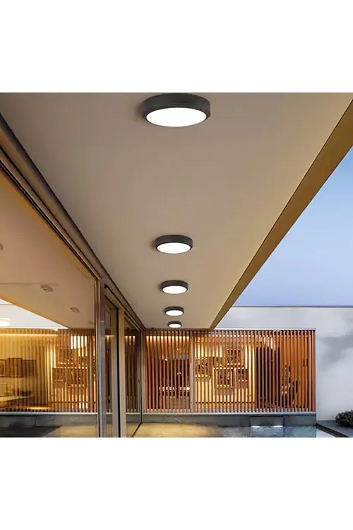 Modern Tavana Sıfır Led Avize Buz Beyazı Işık Salon Mutfak Oturma Odası Avize Siyah Metal Kasa