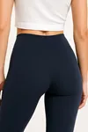 Lacivert Yüksek Bel Toparlayıcı Kadın Tayt Yüksek Kalite Spor Günlük Kullanım Yoga Tayt