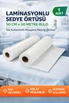 Laminasyonlu Sedye Örtüsü 50 cm x 50 Metre Rulo Tek Kullanımlık Muayene Masası Örtüsü 1 Adet