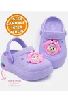 Lila Anatomik Comfort Günlük Sahil Plaj Havuz Işıklı Çocuk Terlik & Sandalet