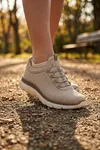 Bej Kadın Günlük Sneaker Yazlık Fileli Spor Ayakkabı