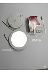18W Beyaz Işık Led Spot Panel Lamba Dahili Trafolu Dış çap 21.3cm İç çap 17cm