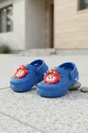 Saks Mavi Emojili Günlük Sahil Plaj Havuz Işıklı Çocuk Terlik & Sandalet