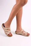 Bej Topuk Dikeni Jel Taban Ortopedik Günlük Kadın Terlik