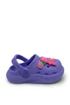 Lila Ayıcıklı Unisex Çocuk Ortopedik Kaydırmaz Terlik&Sandalet