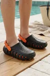 Siyah Turuncu Günlük Sahil Havuz Plaj Terliği Unisex Terlik & Sandalet
