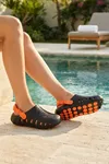Siyah Turuncu Günlük Sahil Havuz Plaj Terliği Unisex Terlik & Sandalet