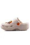 Ekru Figürlü Günlük Bahçe Sahil Plaj Kreş Unisex Çocuk Terlik&Sandalet