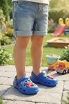 Saks Mavi Ayıcıklı Kreş Sahil Plaj Havuz Terliği Unisex Çocuk Terlik & Sandalet