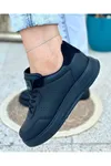 Siyah Unisex Hafif Rahat Taban Günlük Yürüyüş Sneaker Spor Ayakkabı