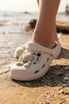 Ekru Ayıcıklı Kreş Sahil Plaj Havuz Terliği Unisex Çocuk Terlik & Sandalet