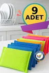 9 Adet Petek Dokulu Bulaşık Süngeri Sihirli Pratik Sünger