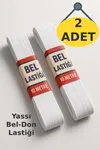2 Adet Don Lastiği Esnek Beyaz Bel Lastiği Yassı Lastik Paça 20 Metre