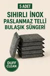 5 Adet Sihirli Inox Paslanmaz Telli Bulaşık Süngeri