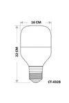 CT-4328 Torch E27 65W LED Ampul 7100 Lumen Süper Parlak Beyaz Işık 6400K Tasarruflu