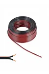 Kablo 2 X 0,75 Mm Bitişik Yassı Kordon Hoparlör Kablosu Siyah 10metre