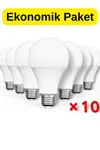9w Led Ampul Beyaz Işık E27 Duy Uyumlu Tasarruflu 10'lu Ekonomik Paket Ev Ofis Tavan Aydınlatma