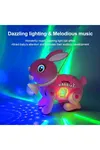 Yeni Karikatür Elektronik Yürüyen Tavşan Oyuncak Müzik Güzel Işıltılı Çekme Halatı Oyuncakları
