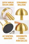 Mantar Masa Lambası Gold Şarjlı Dokunmatik 3 Renk Ayarlanabilir