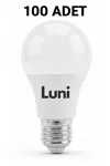 100 ADET Tasarruflu Led Ampul Beyaz E27 9w Lamba