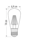 (5ADET)Ct-4290 8W.E27 2700k Sarı Led Rustik Ampul