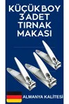 3 Adet Ultra Keskin Küçük Boy Tırnak Makası Seti - Nail Clipper Set