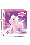 Işıklı Sesli Pilli Yürüyen At Oyuncağı Pony Oyuncağı Pembe ve Mavi