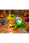 Müzikli Işıklı Yürüyen Yeşil Kurbağa Arkadaşım Gece Lambalı Pilli Eğitici Oyuncak