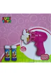Köpük Atan Tabanca Pembe Çok Delikli Bubble Gun Oyuncak Pilli