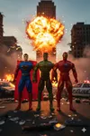 Süper Kahramanlar Superman - Hulk - Örümcek Adam Oyuncak Figürleri