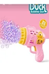 Duck Baloncuk Tabancası Köpük 23 Halkalı Pilli Baloncuk Köpük Tabancası - Duck Bubbles Gun Pembe