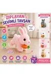 Sesli Hareketli Tavşan Oyuncak – Zıplayan Peluş Tavşan (Havuçlu)