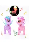 Bebeklerin Emekleme Arkadaşı Sesli Işıklı Yürüyen Unicorn Oyuncak 1 Adet