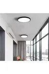 Modern Tavana Sıfır Led Avize Buz Beyazı Işık Salon Mutfak Oturma Odası Avize Siyah Metal Kasa