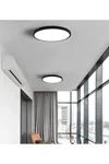 Modern Tavana Sıfır Led Avize Buz Beyazı Işık Salon Mutfak Oturma Odası Avize Siyah Metal Kasa