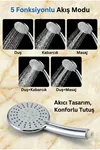 Duş Başlığı Seti 5 Fonksiyon | Büyük Duş Başlığı, Duş başlık Hortumu + Vidalı Duş Başlık Askısı