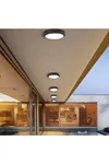 Modern Tavana Sıfır Led Avize Buz Beyazı Işık Salon Mutfak Oturma Odası Avize Siyah Metal Kasa