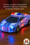 Işıklı ve Sesli Polis Araba – Sürtmeli Oyuncak Polis Arabası, Kırılmaz Gövde, Yedek Pilli