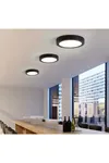 Modern Tavana Sıfır Led Avize Buz Beyazı Işık Salon Mutfak Oturma Odası Avize Siyah Metal Kasa